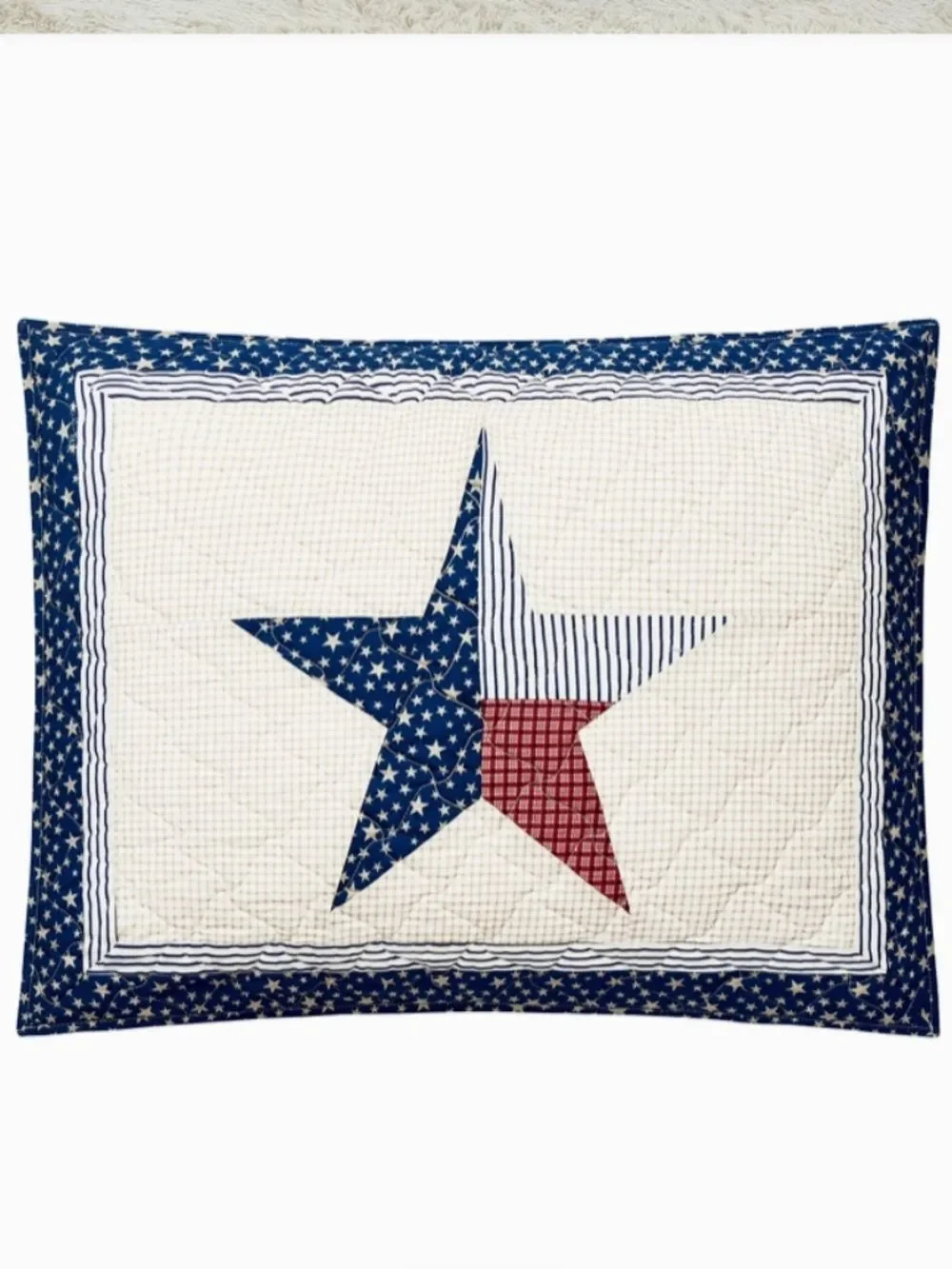 Lone Star Cotton King Quilt Set Texas Americana Bedding